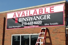 Installation of Bryn Mawr Custom Banner