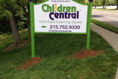 Philadelphia Custom Sign Installed on Grass